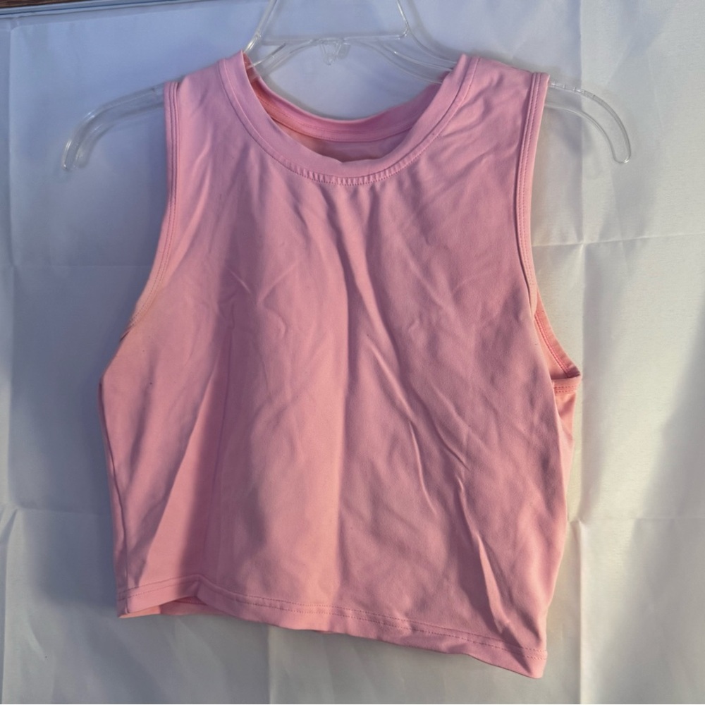 ZYIA Pink Sleeveless Crop Tank Top